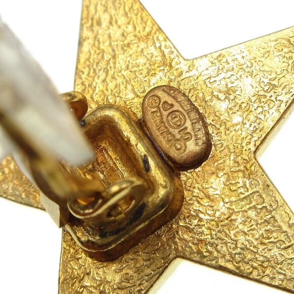 Chanel Star Earrings Clip-On Yellow 01P - Picture 4 of 5